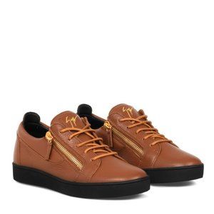 NWT - Giuseppe Zanotti - Frankie - Brown Leather Sneaker - 11 US / 44 EUR